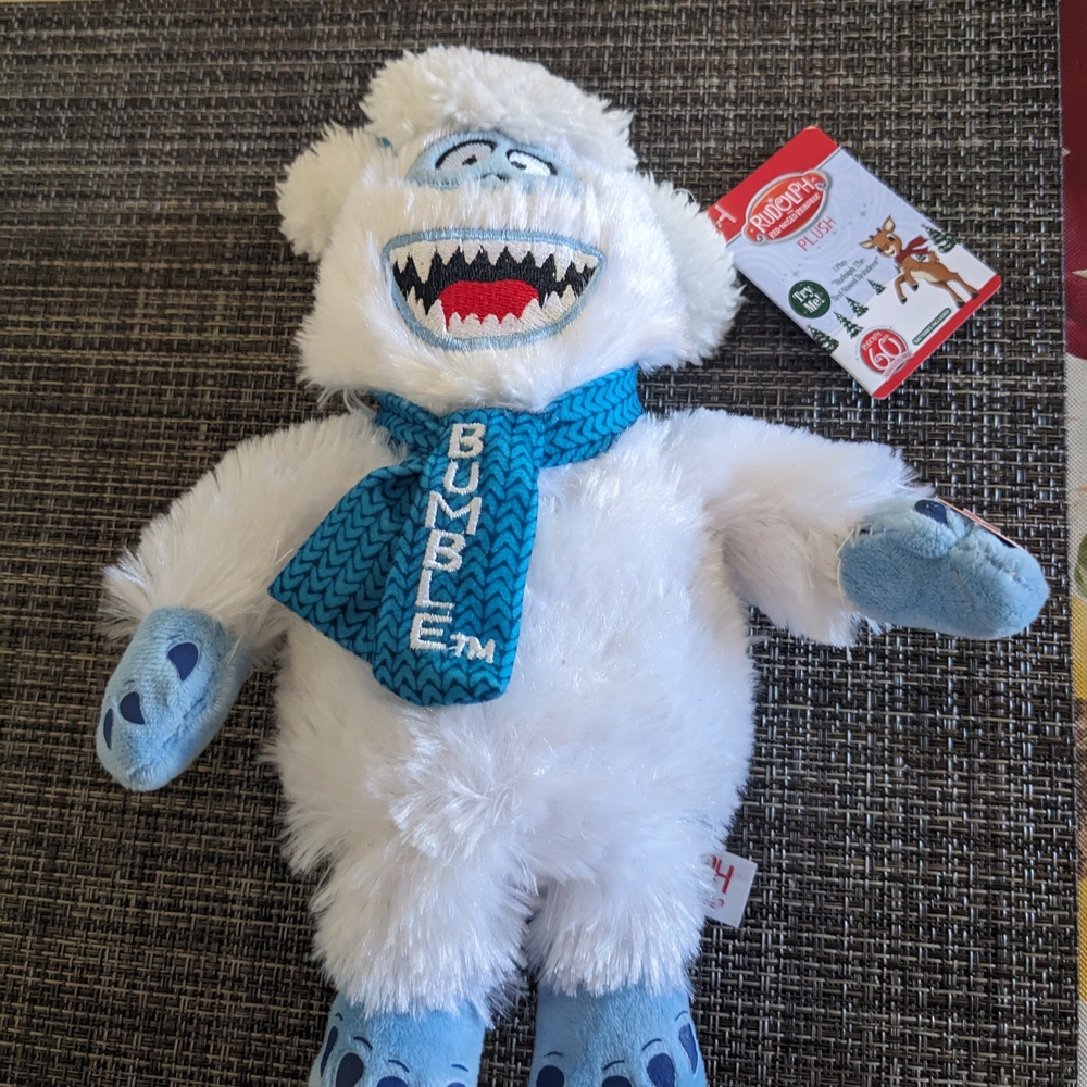 Bumble Plush Toy - White and Blue